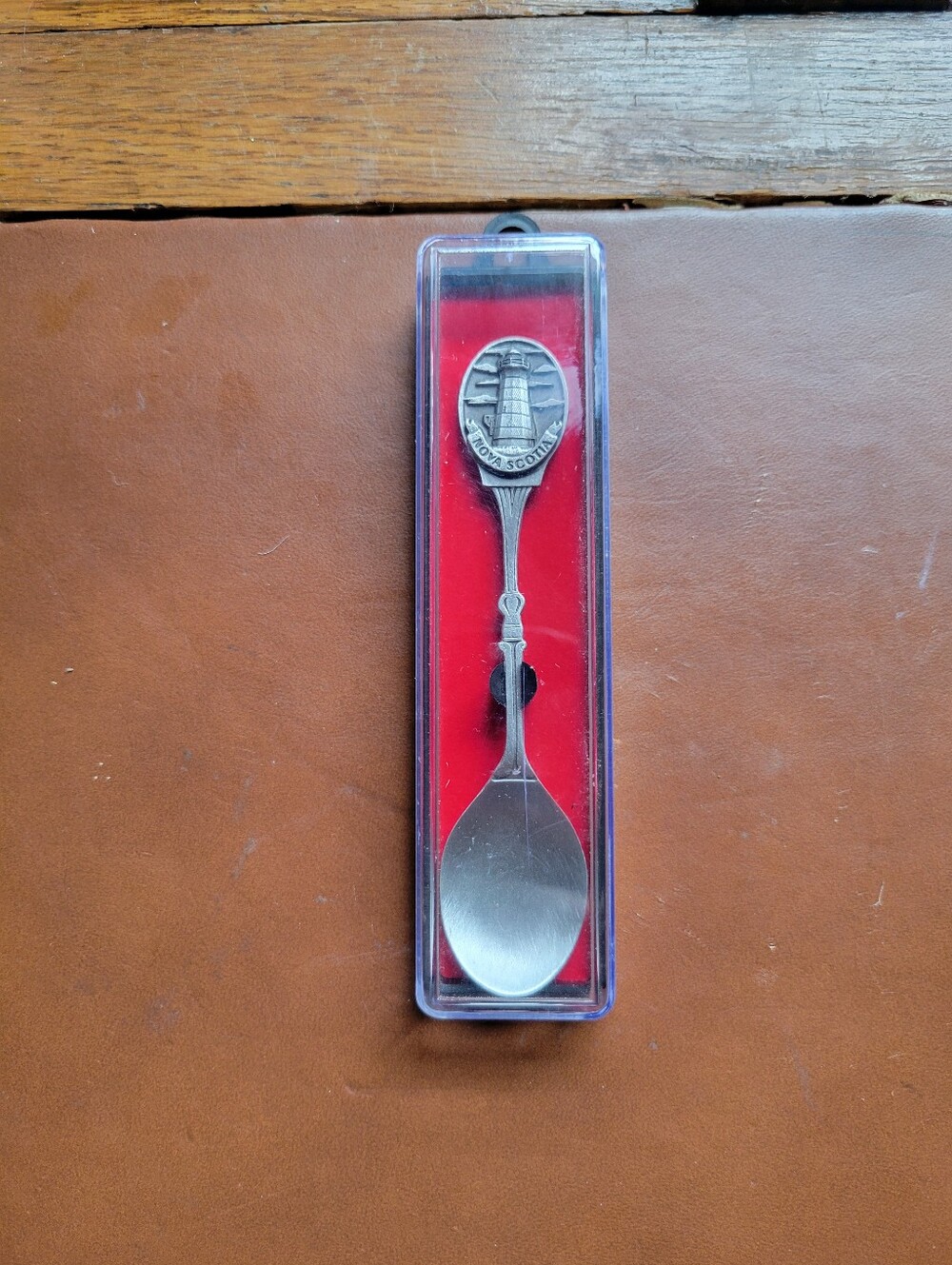 Nova Scotia Canada Lighthouse Souvenir Collector Spoon Vintage Silver Tone